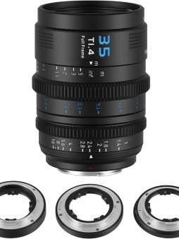 SIRUI VP-1 Vision Prime 1 T1.4 Full Frame Cine Lens, 35mm Manual Focus Cinema Lens with Pre-Installed E Mount, Interchangeable RF/Z/L Mounts (Black)