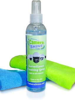 Surveillance Camera Cleaning Kit - Easy to Use on Indoor/Outdoor Camera Lenses & Domes - Includes 8oz of Specialty Cleaning Solution and a Reusable Optical Quality Micro-Fiber Towel